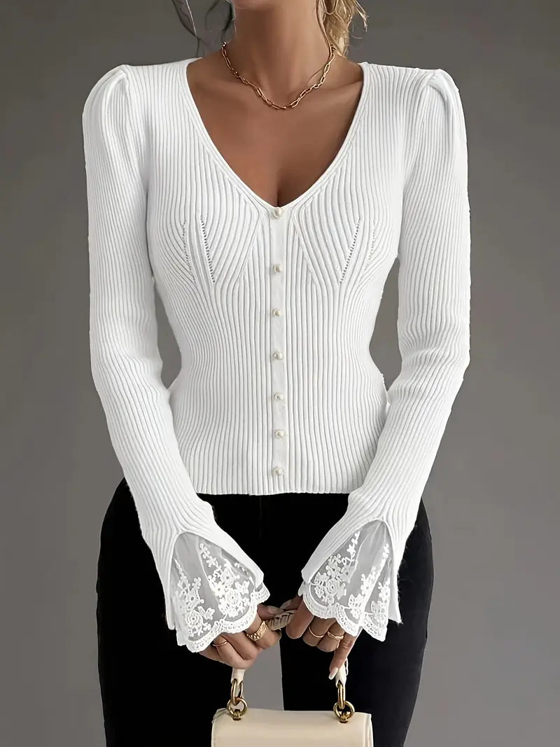 Jersey de cuello en V-ALMAROSS
