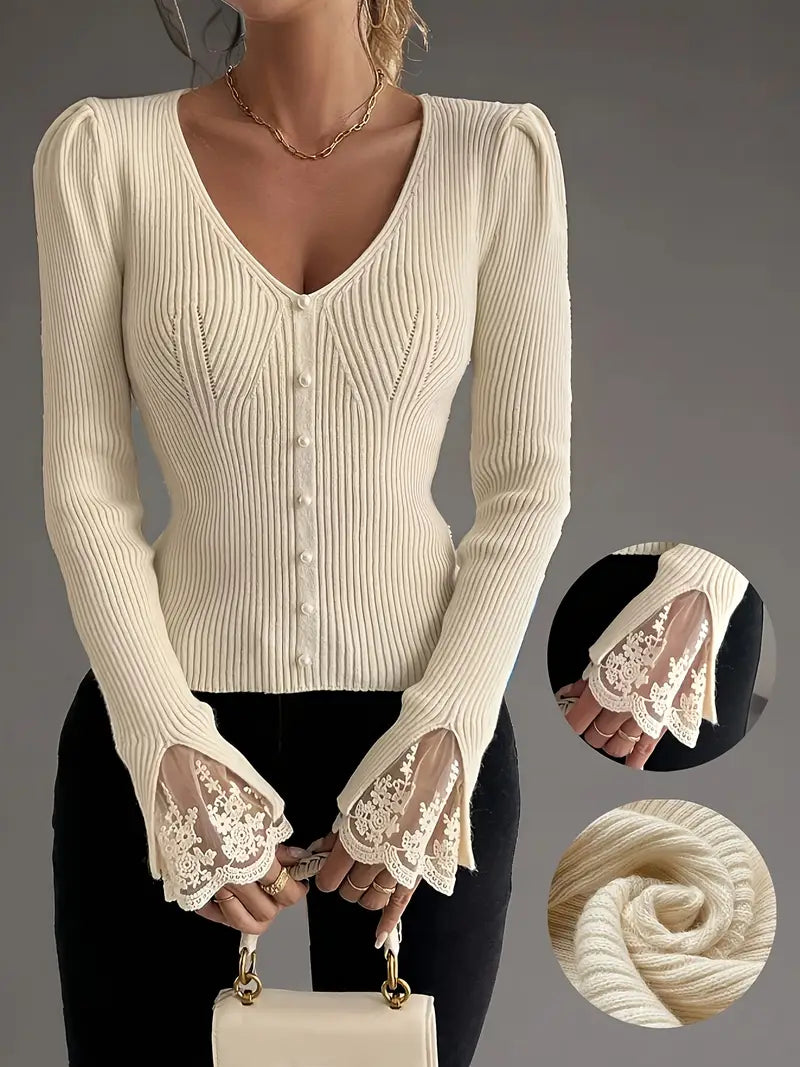 Jersey de cuello en V-ALMAROSS