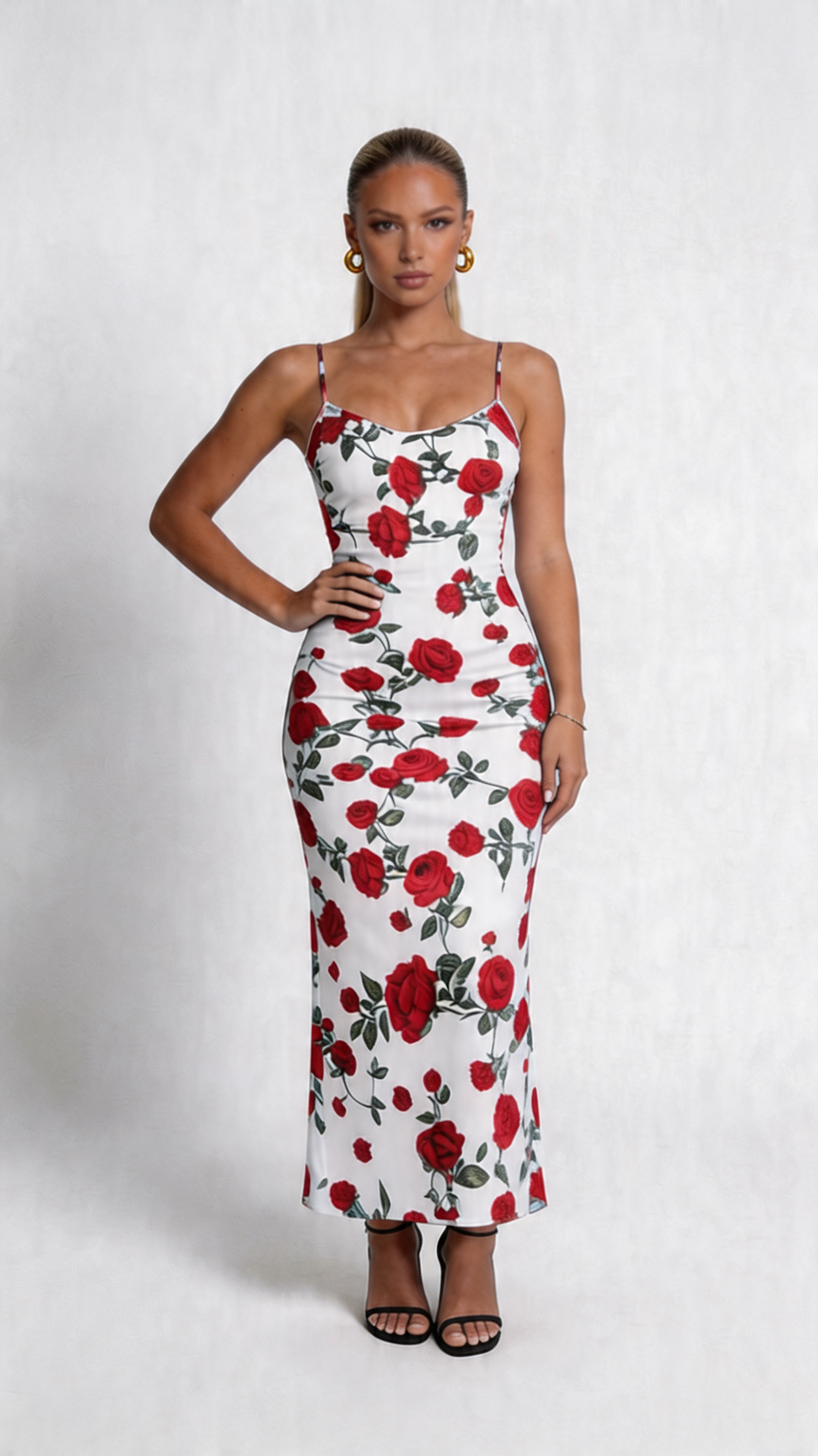ALMAROSS VESTIDO CON ESTAMPADO DE ROSAS