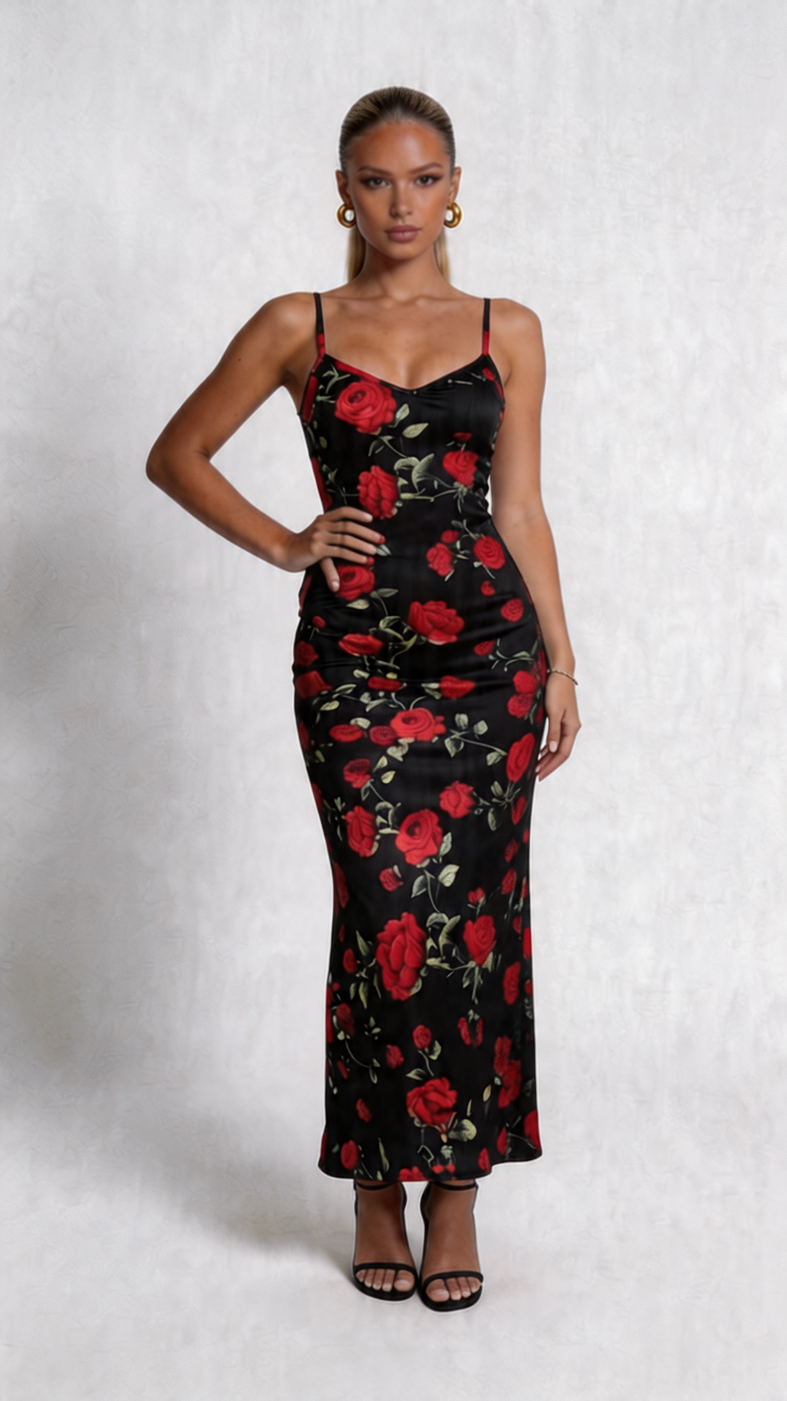 ALMAROSS VESTIDO CON ESTAMPADO DE ROSAS