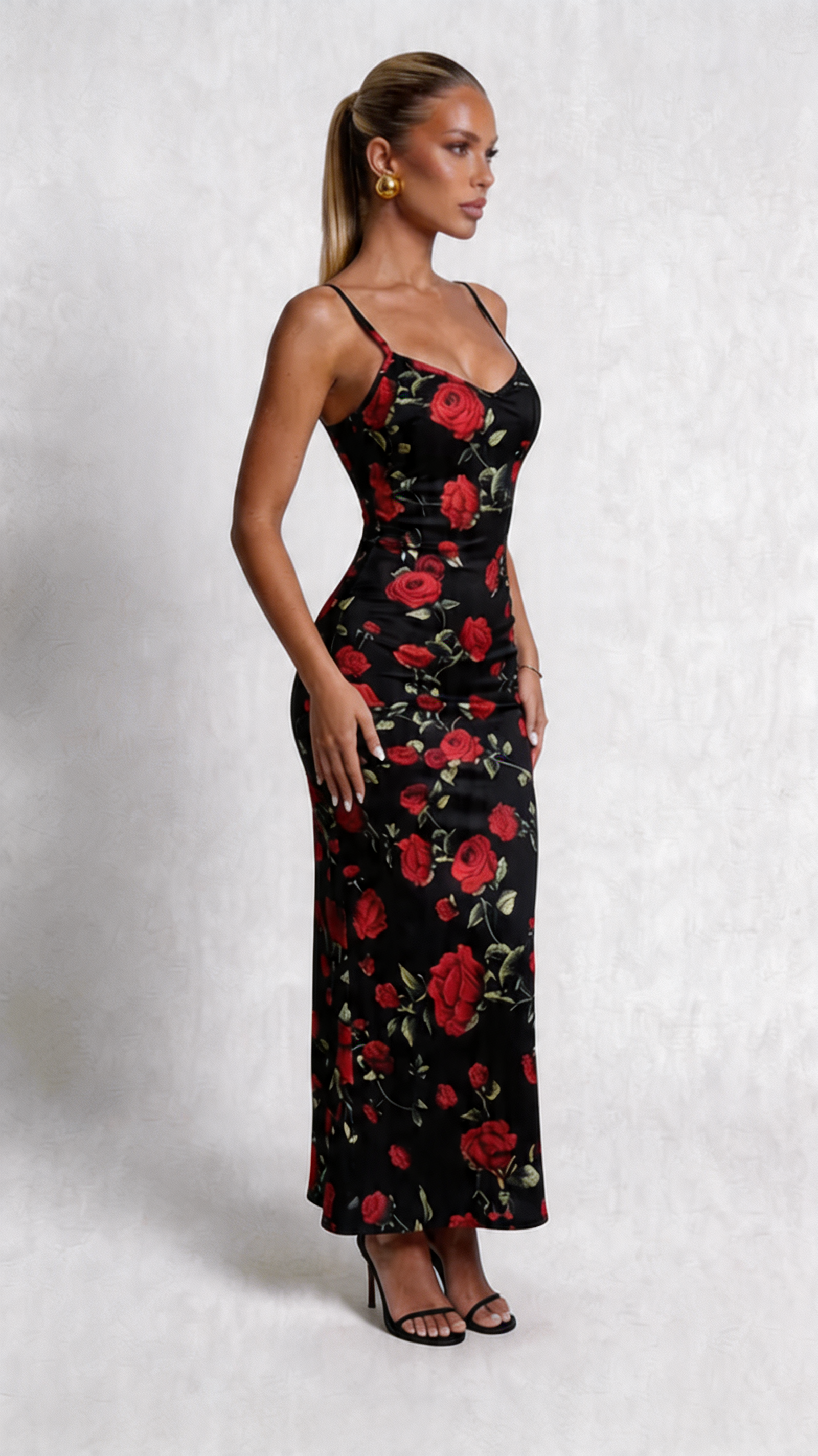 ALMAROSS VESTIDO CON ESTAMPADO DE ROSAS